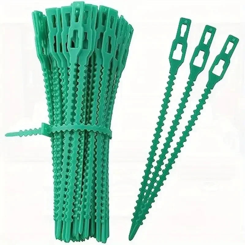 100Pcs Adjustable Green Plant Ties | Flexible Garden Twist Ties Garden Plant Ties Peaceful Pleasures Health and Wellness