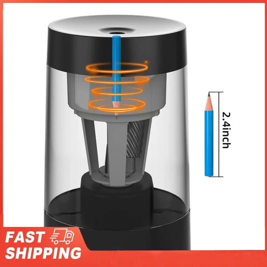 Automatic Electric Pencil Sharpener Portable Battery Powered 6 Peaceful Pleasures Health and Wellness