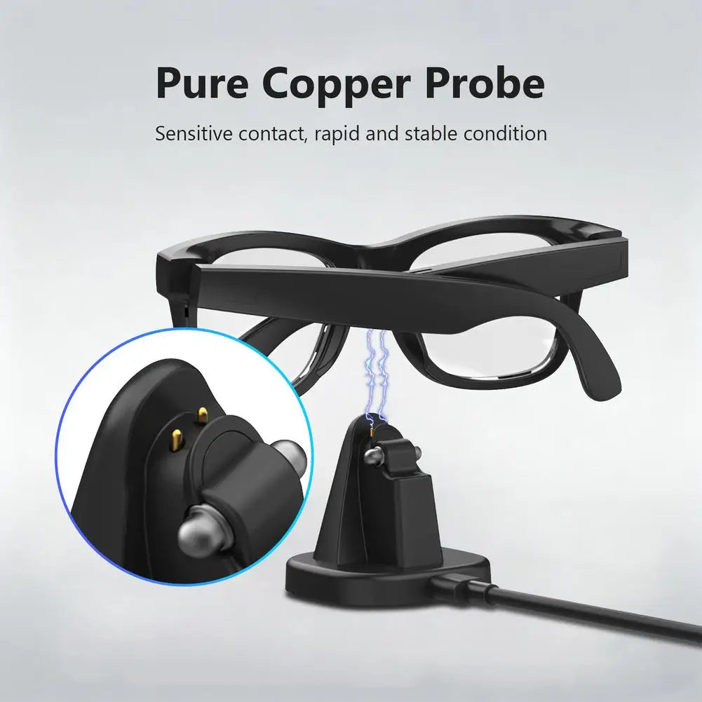 For Ray Ban Meta Charging Dock, Safe Charging Chip, Smart AI Glasses Base, Fast Charging Mini Non-slip Portable Charging Dock Peaceful Pleasures Health and Wellness