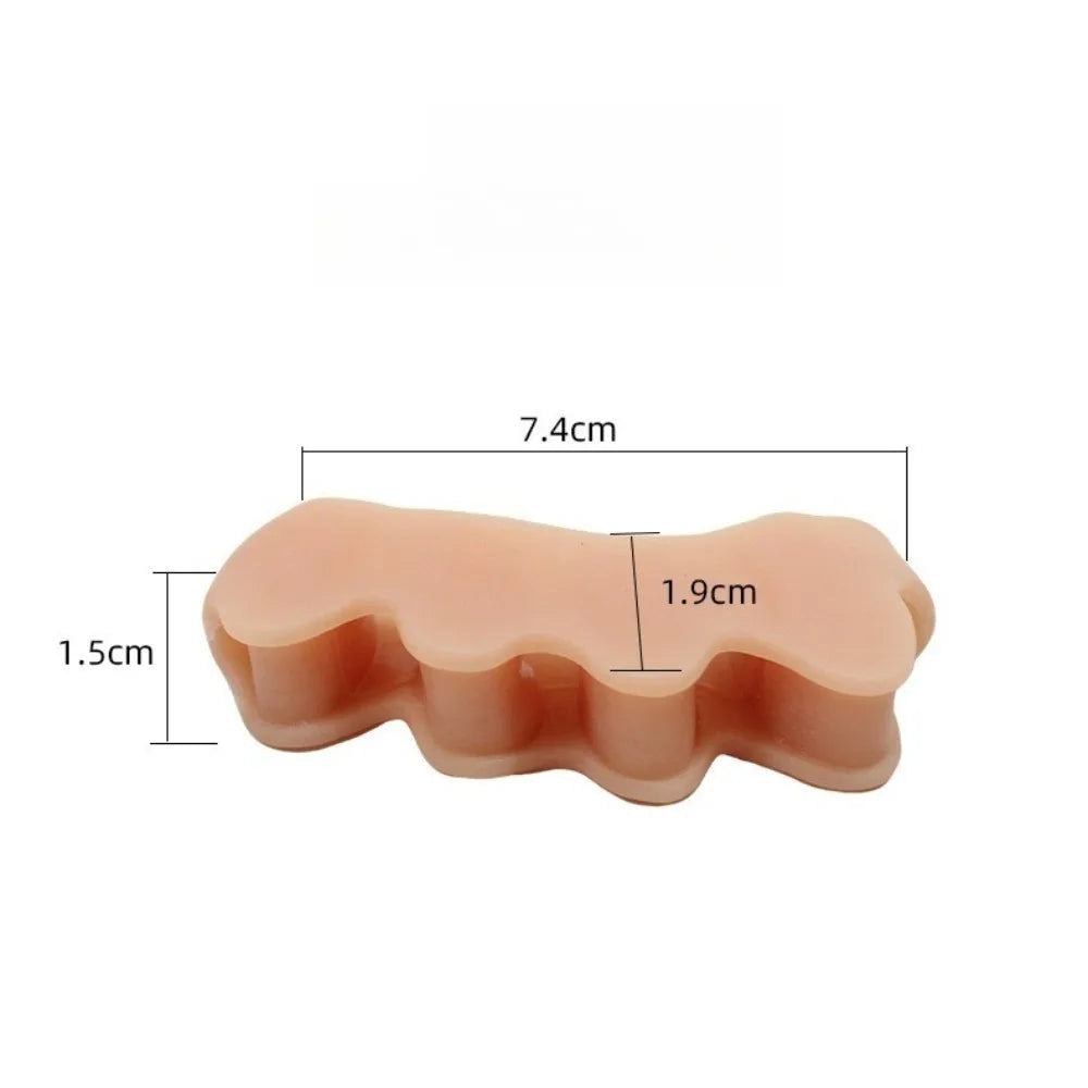 2pcs=1pair Protective Toes Separator Suitable Bunion Corrector Material Soft Gel Straightener Spacers Care Tool Small Easy Carry Peaceful Pleasures Health and Wellness