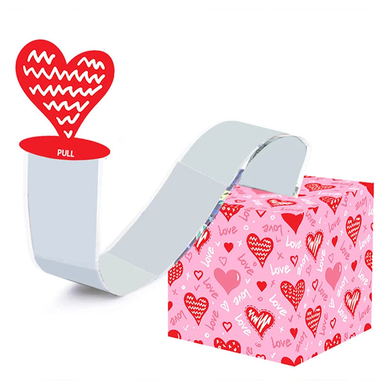 Valentine's Day Money Pull Box with Greeting Card | Pink & Red