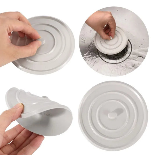 Large Silicone Bathtub Drain Stopper & Hair Catcher – Flat Plug Drain Stopper Oasis Select
