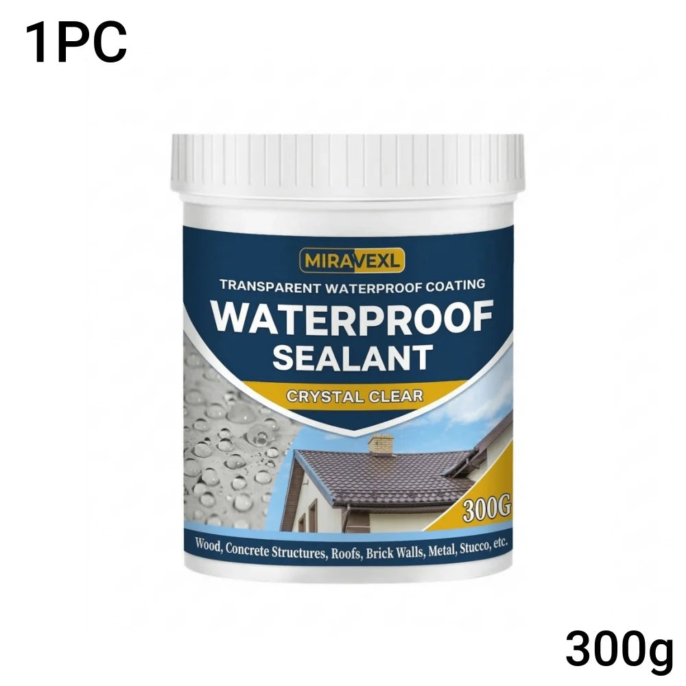 MIRAVEXL Invisible Waterproof Adhesive Transparent Liquid Sealant Anti-Leak Coating for Bathroom Walls Indoor Outdoor Peaceful Pleasures Health and Wellness 1PC