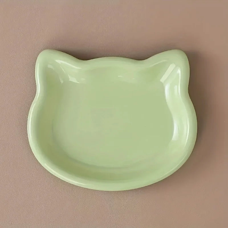 4-Color Cat Food Bowl – Whisker-Friendly Dish for Small Cats
