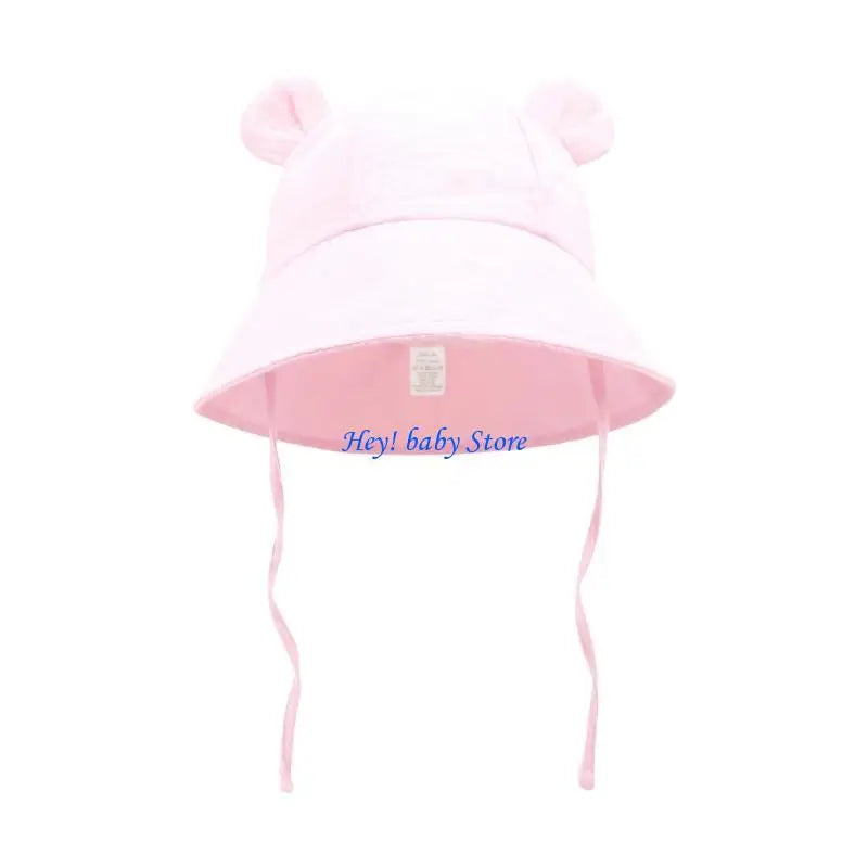 Baby Wide Brim Sun Hat | Soft Cotton Bucket Hat 0–3 Years