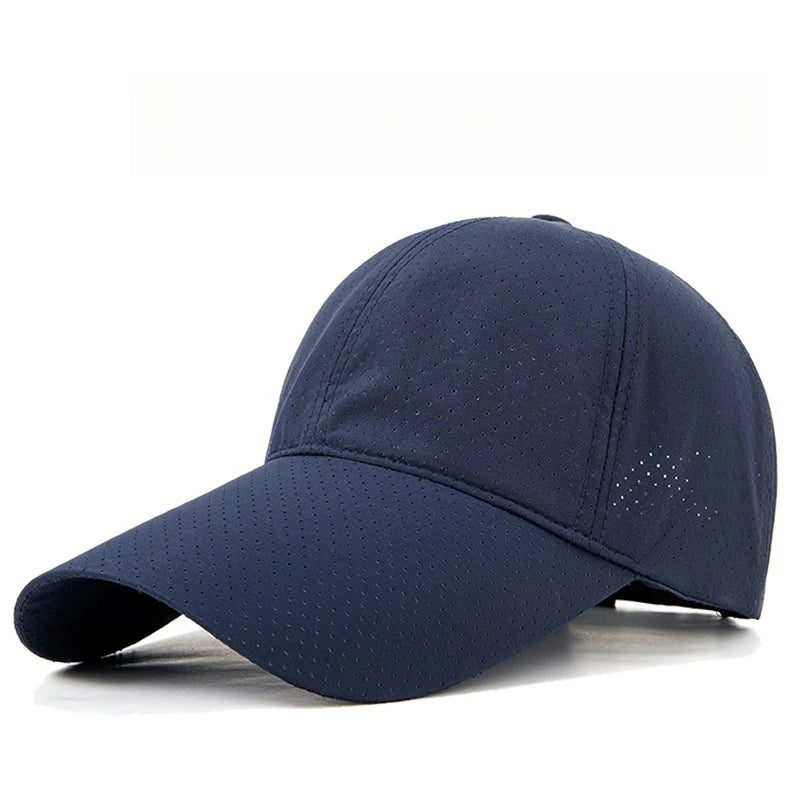 Quick-Dry Fishing Hat | Ventilated Mesh Long Brim Baseball Cap