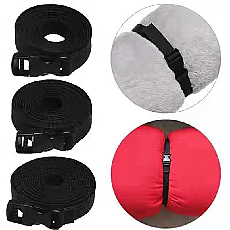 Travel Tied Nylon Cargo Tie Down Luggage Black Durable Lash Belt Strap With Cam Buckle Travel Kits Outdoor Camping Tools Peaceful Pleasures Health and Wellness