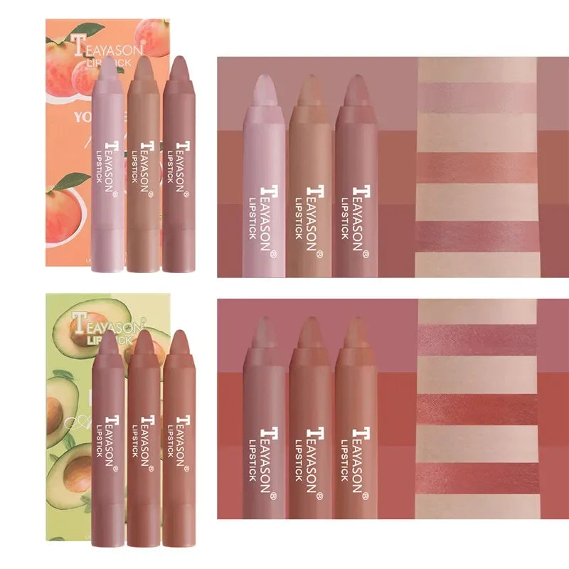 3-Piece Velvet Matte Lipstick Set – Waterproof Long-Lasting Color