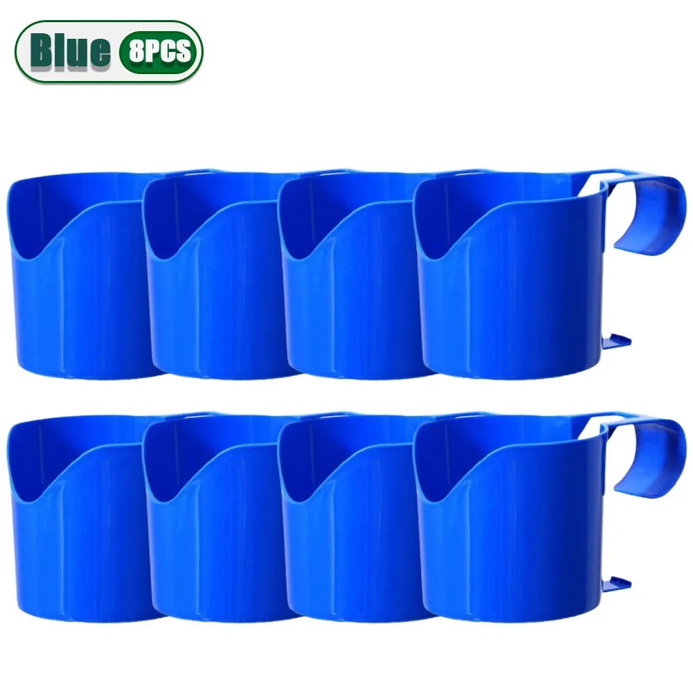Heavy Duty Poolside Cup Holder – No-Drill Hanging Organizer