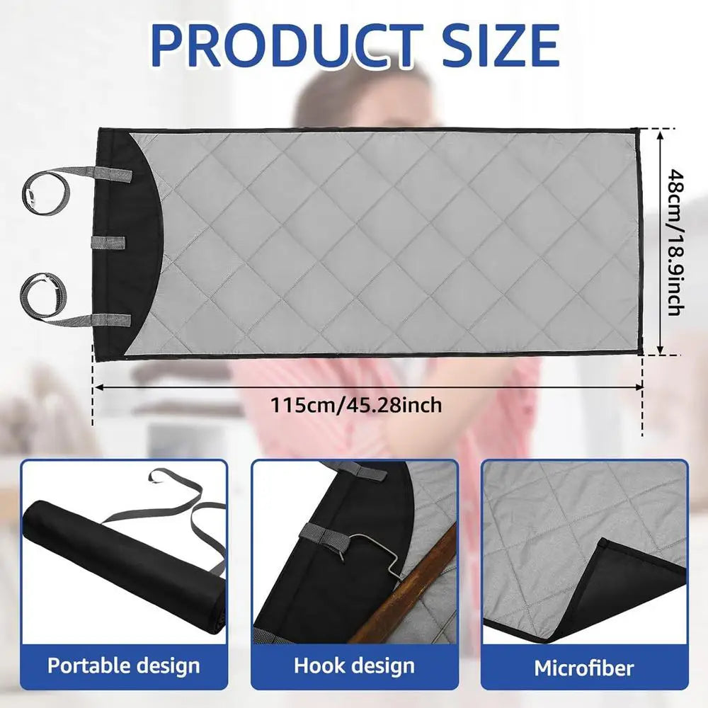 Over Door Garment Steamer Pad | Heat Resistant Ironing Station Door Ironing Pad Peaceful Pleasures Health and Wellness Grey China Mainland