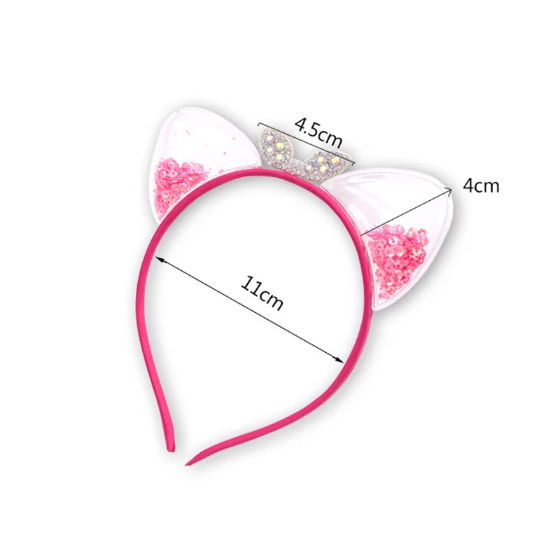 Cute Shining Sequin Cat Ears Hairband Girls Sweet Princess Headband