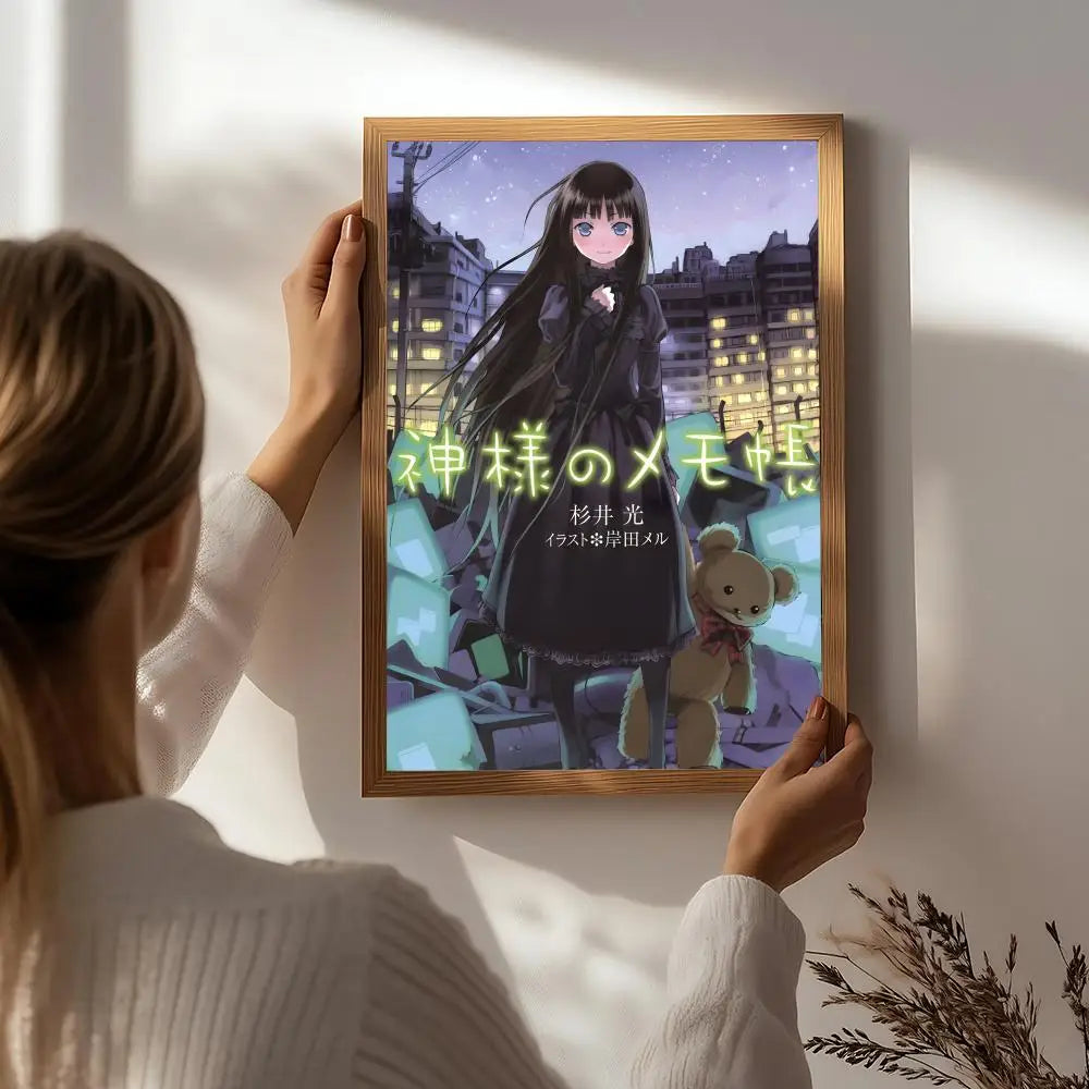 Heaven's Memo Pad Anime Poster – HD Self-Adhesive Wall Art Anime Wall Poster Peaceful Pleasures Health and Wellness White4 21X30cmNoframe