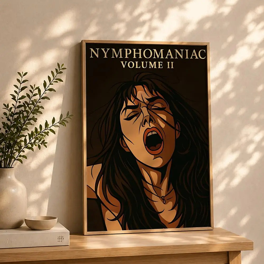Movie-Nymphomaniac Poster HD Self Adhesive Waterproof Wall Art Ideal for Home Office Dorm Bedroom Great Gift Peaceful Pleasures Health and Wellness White11 50X70cmNoframe