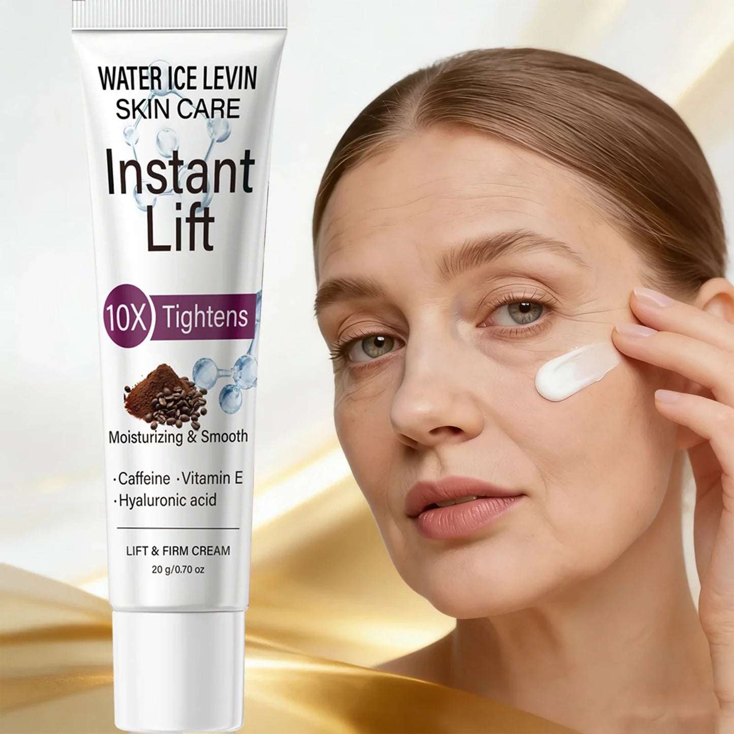 Eye Cream with Caffeine & Hyaluronic Acid – Instant Lift & Firm