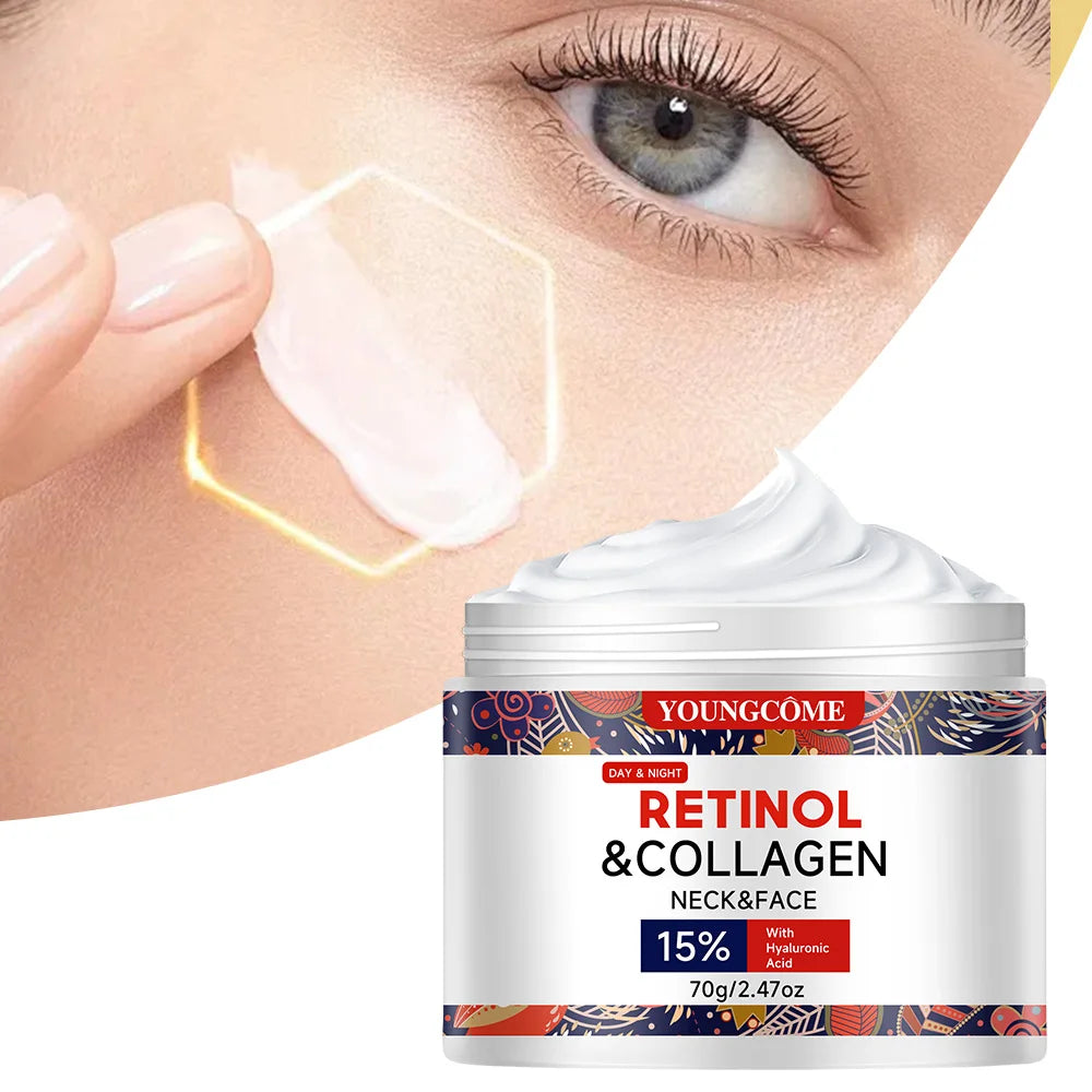 "Retinol & Collagen Anti-Aging Cream - Intense Hydration & Firming, Reduces Wrinkles & Fine Lines, Day/Night Use" Peaceful Pleasures Health and Wellness