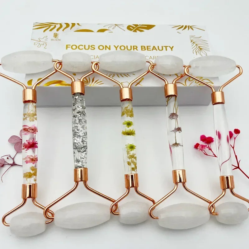 Natural Amethyst Jade Face Roller Massager | Lifting & Firming