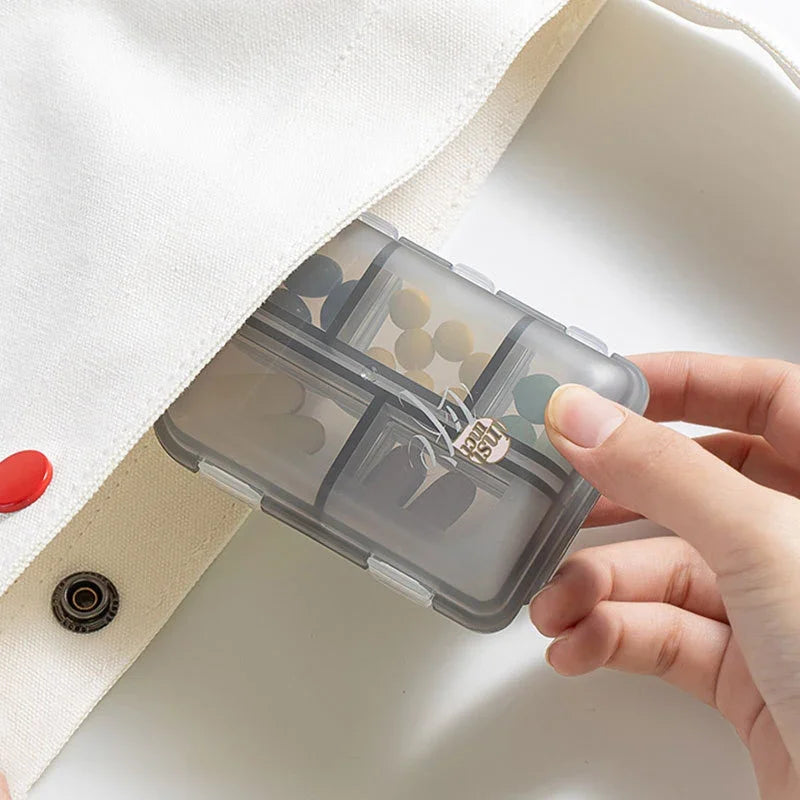 10 Compartments Travel Pill Organizer Pocket Portable Pill Storage Box Case Daily Pill Container or Purse Fish Oil Medicine Peaceful Pleasures Health and Wellness
