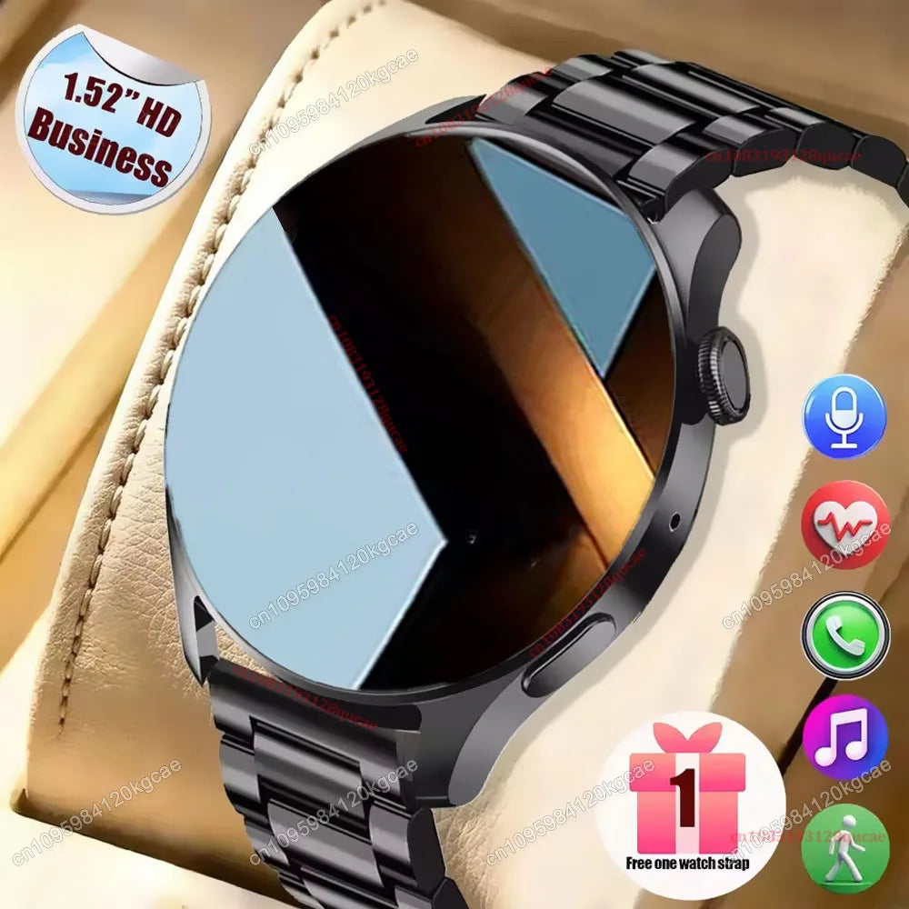 2026 New Men's Smart Watch 1.52'' HD Display Health Tracking Bluetooth Calling Voice Assistant Sports Smartwatch for Andorid IOS Peaceful Pleasures Health and Wellness