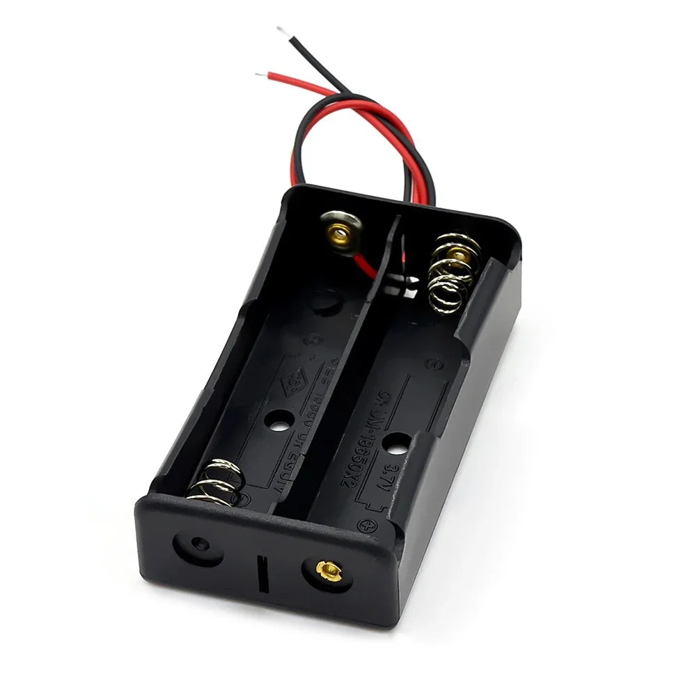 New Plastic 18650 Battery Storage Box Case 1 2 3 4 Slot Way DIY Batteries Clip Holder Container With Wire Lead For 18650 Battery Peaceful Pleasures Health and Wellness 2 Section