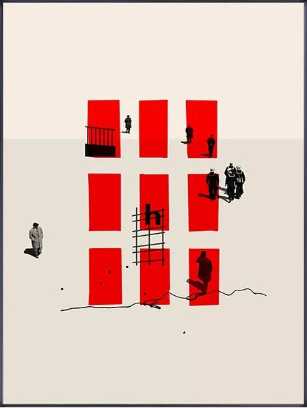 Humorous Nordic Figure Canvas Wall Art | Colorful Funny Poster
