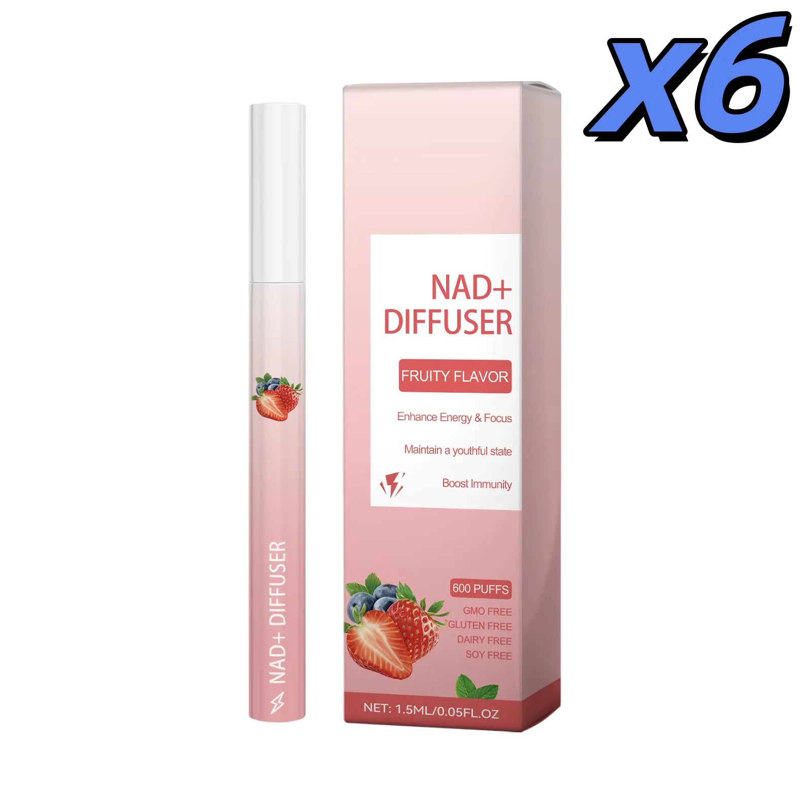 Air Freshener Pen Herbal Diffuser Relaxation Sensory Healthy Smoking Cessation Clear Breathing Relieving Fatigue Personal Care Peaceful Pleasures Health and Wellness 6 x 1.5ml boxed