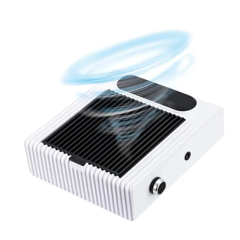 80W Powerful Nail Dust Collector For Manicure Nail Vacuum Cleaner With Fitter Nail Dust Fan Manicure Salon Equipment Peaceful Pleasures Health and Wellness WHITE EU