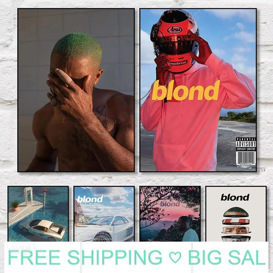 Frank Ocean Blond Album Canvas Poster | Retro Music Wall Art Music Canvas Poster Peaceful Pleasures Health and Wellness