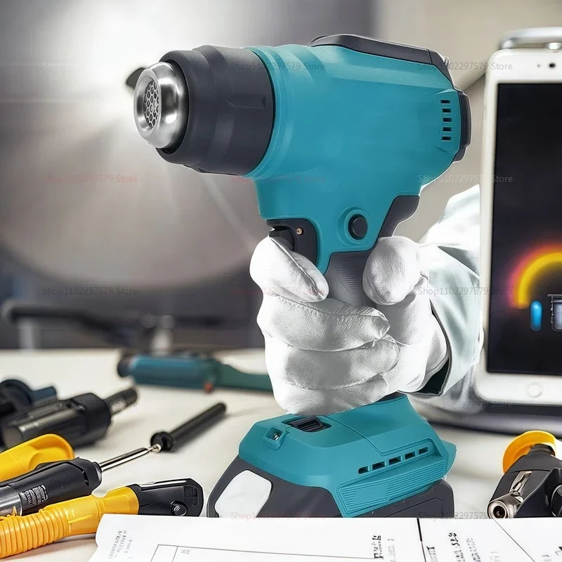 18V Heat Gun Shrink Wrapping Tool Hot Air Gun Air Dryer Soldering Thermal Blower with LED display, Tool only, No battery Peaceful Pleasures Health and Wellness