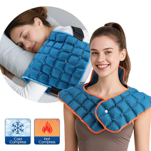 Gel Ice Pack for Neck Shoulder Reusable Hot Cold Wrap for Ankle Joints Sports Injuries First Aid Cooling Brace Knee Heating Pad Peaceful Pleasures Health and Wellness