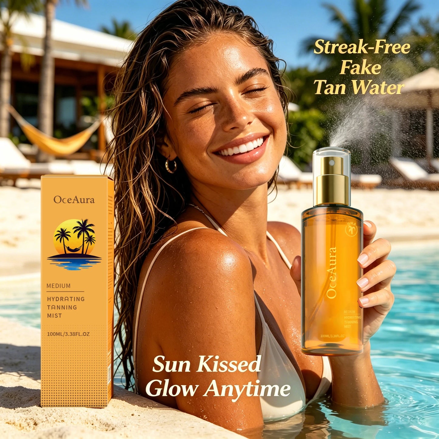 OceAura Hydrating Self Tanner Mist | Medium Bronze Sunless Tan
