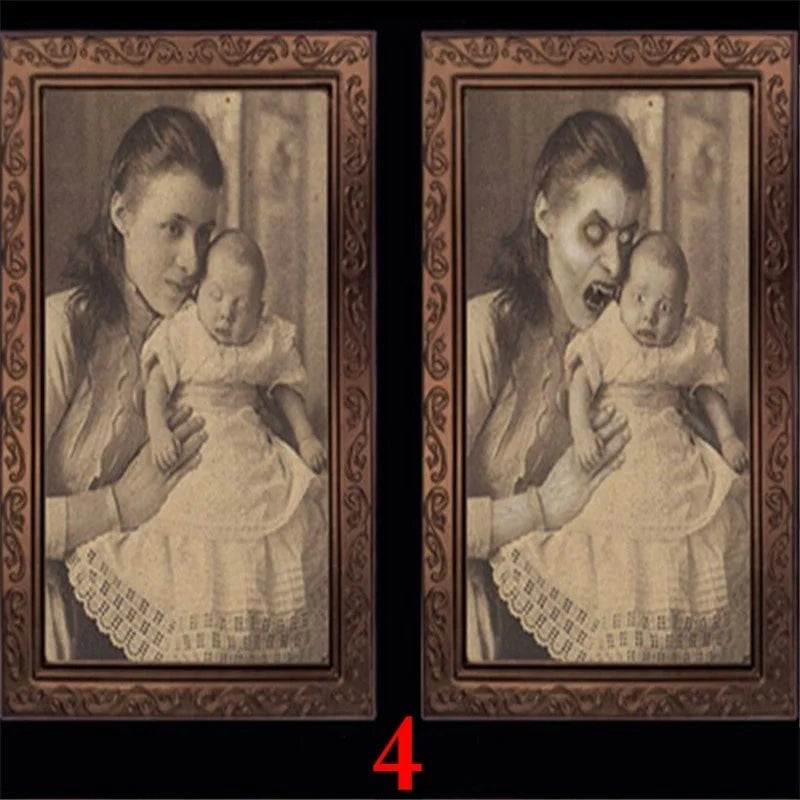 3D Changing Face Ghost Picture Frame Halloween Horror Decoration