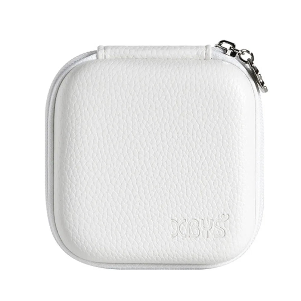 Portable EVA Digital Storage Bag Shockproof Protective Charger Storage Bag Prevent Scratches Wear-resistant Peaceful Pleasures Health and Wellness White