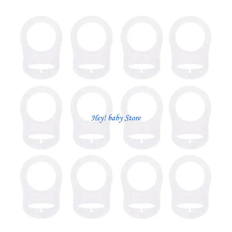 Silicone MAM Pacifier Holder Clip Ring Adapter – 12 Pack