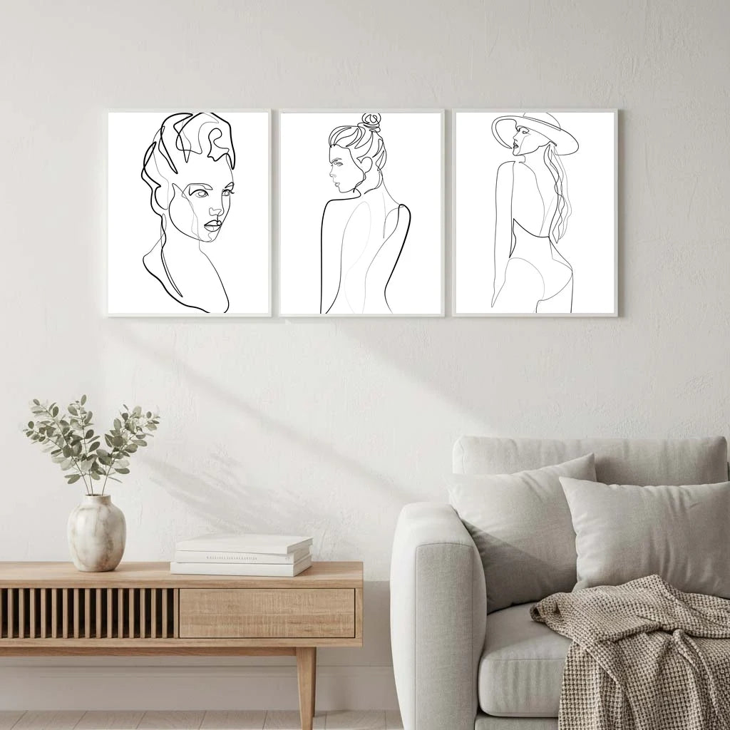 Abstract Fashion Woman Black White Canvas Wall Art Print Canvas Wall Art Print Peaceful Pleasures Health and Wellness