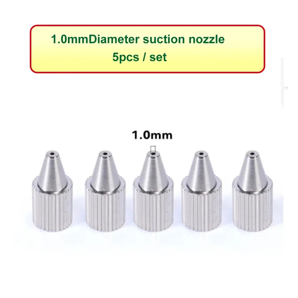5pcs/Set Suction Nozzle Use for YIHUA 929D-V Electric Soldering Iron Tin Sucker Device 1.2mm Or 1.0mm Diameter Suction Nozzle Peaceful Pleasures Health and Wellness 1.0mm set