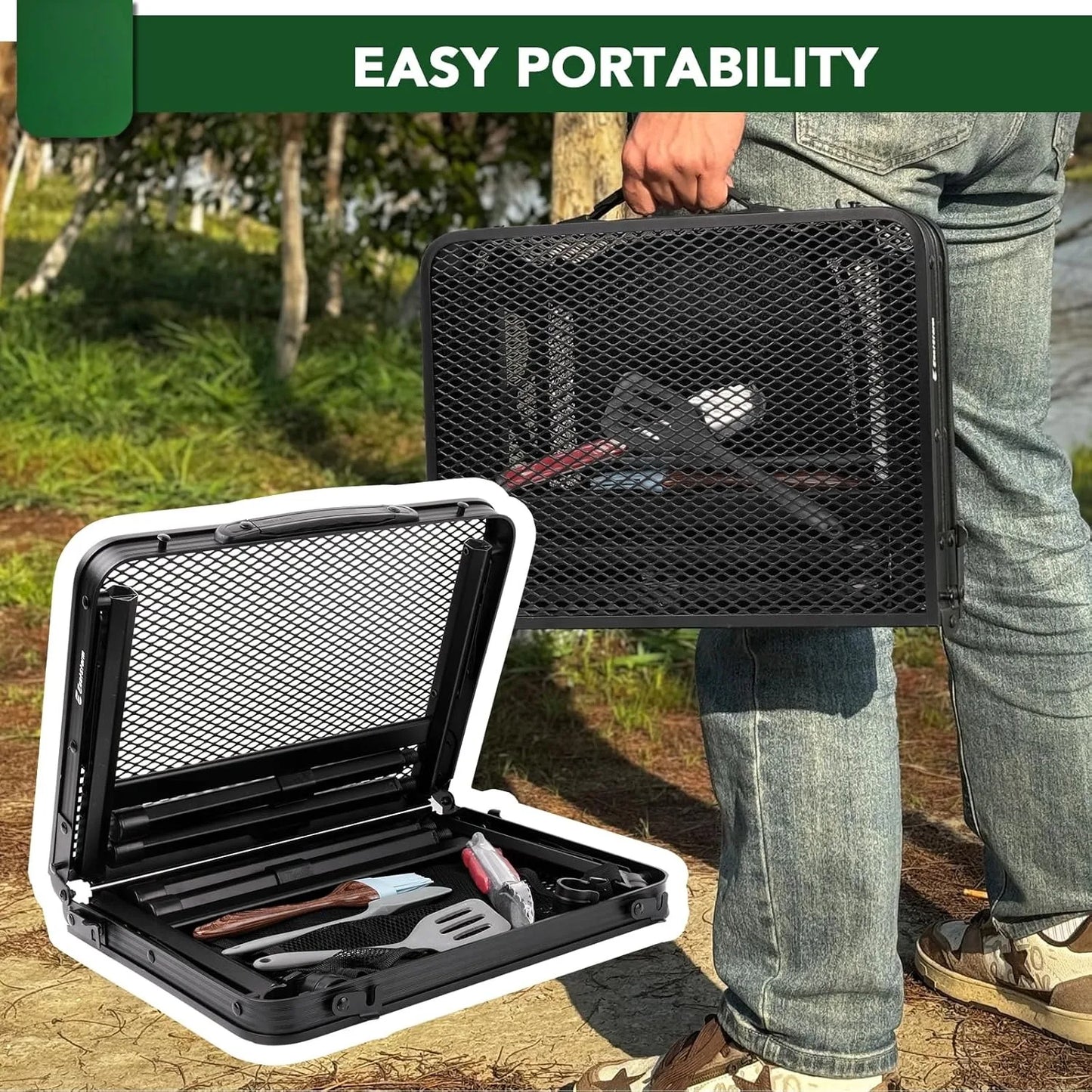 Aluminum Alloy Folding Camping Table | Height Adjustable Portable
