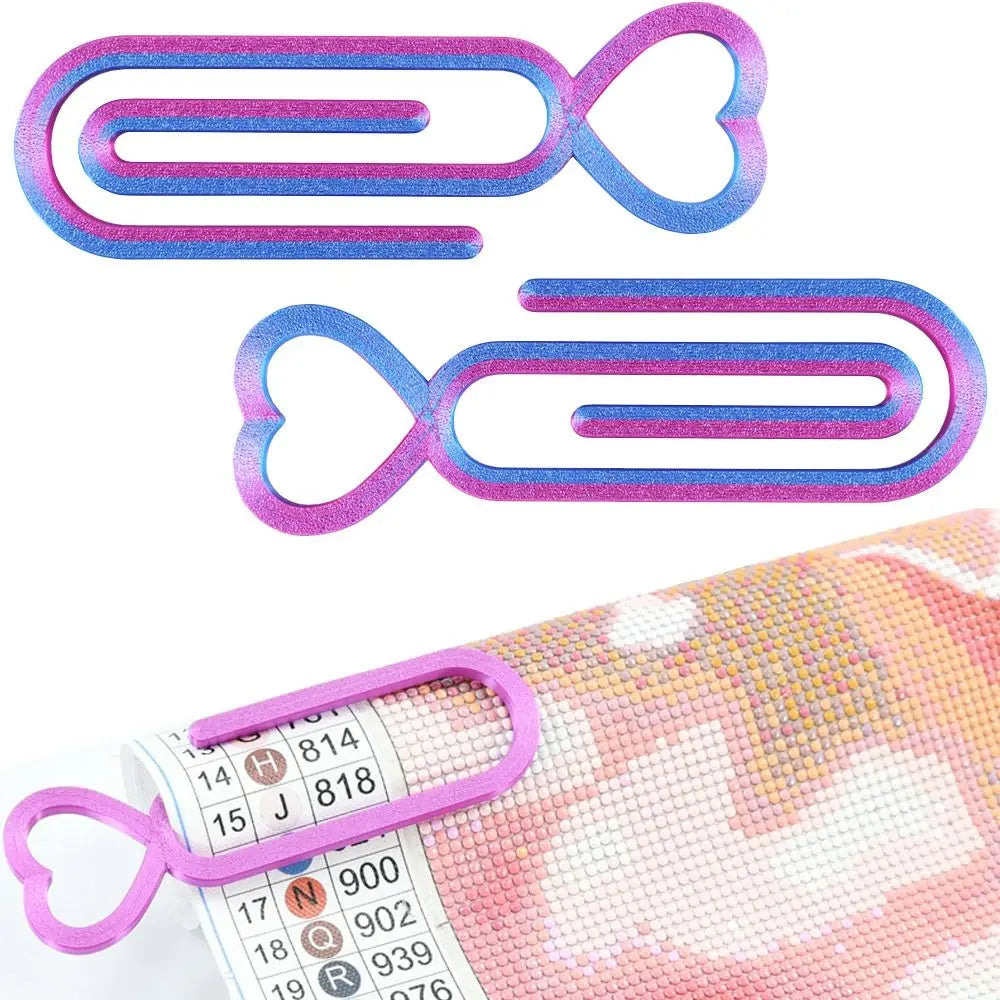 Plastic Material Diamond Painting Canvas Clip Set Heart-shaped Design Multifunction Tool Diamond Art Tools Peaceful Pleasures Health and Wellness