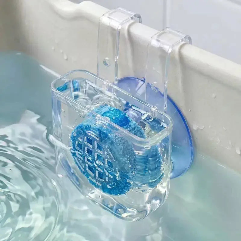 Clear Acrylic Toilet Tank Cleaning Tablet Holder with Hooks