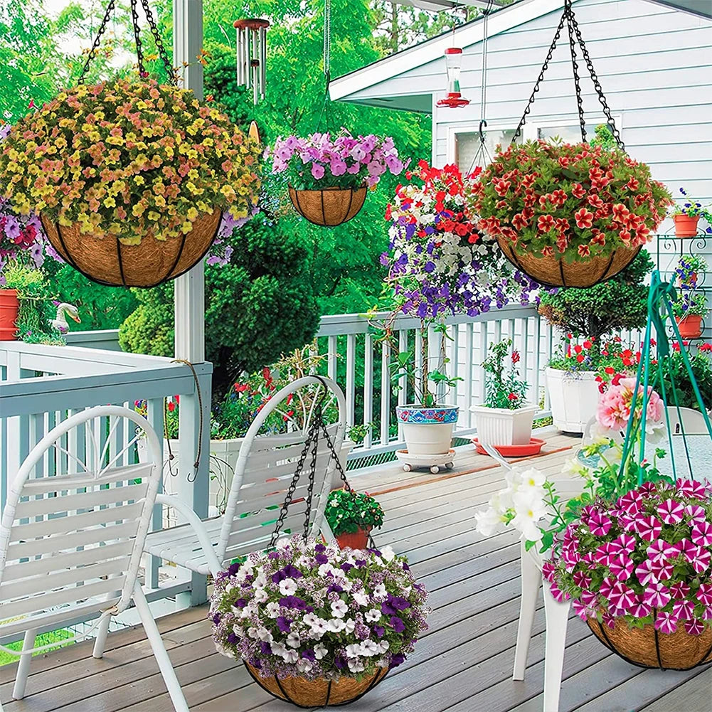 100% Natural Coconut Fiber Liners for Hanging Baskets & Planters Peaceful Pleasures Health and Wellness