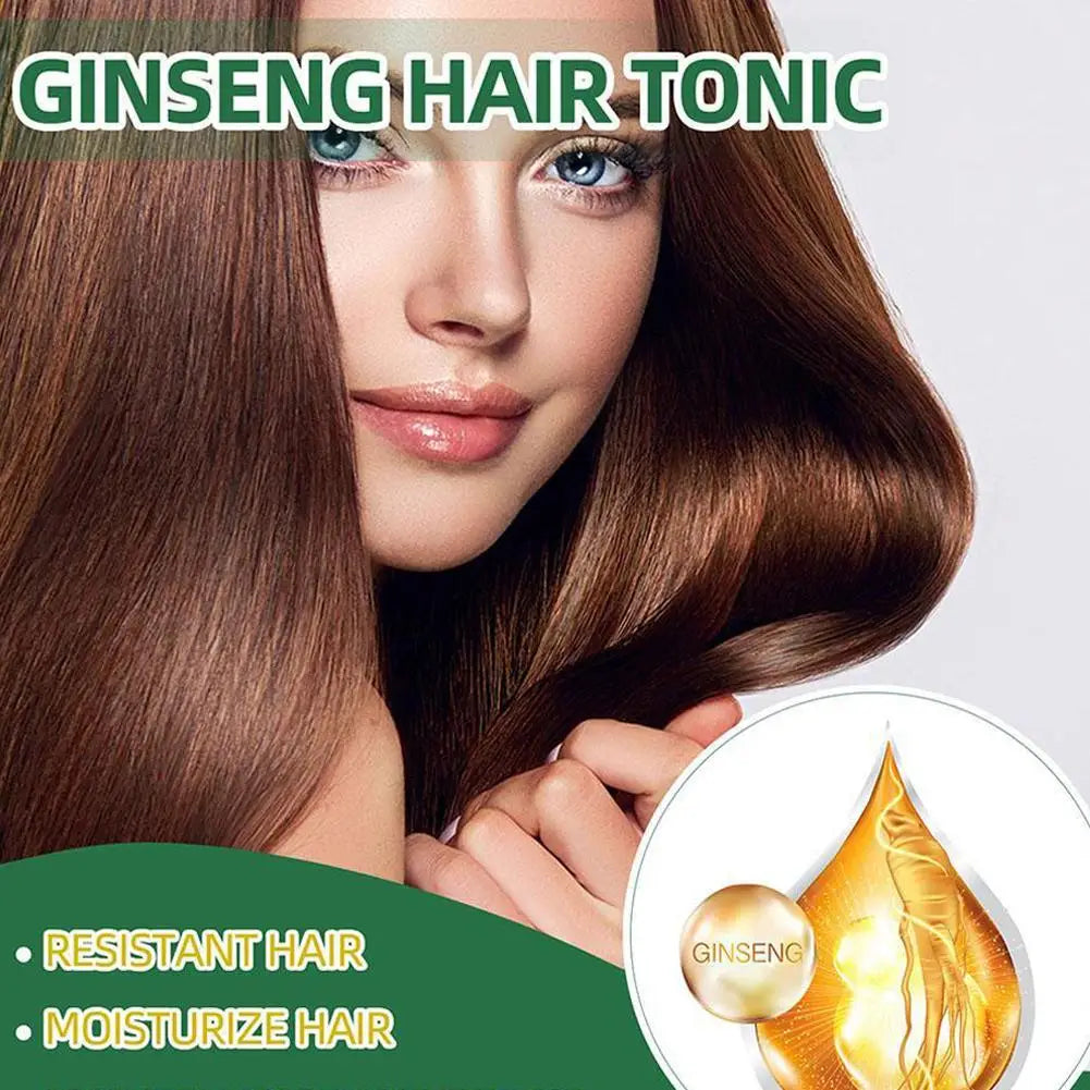 100ml Ginseng Hair Serum For Men Women Nourishes Scalp Strengthen Root Repair Damaged Hair Herbal Hair Care Spray Peaceful Pleasures Health and Wellness