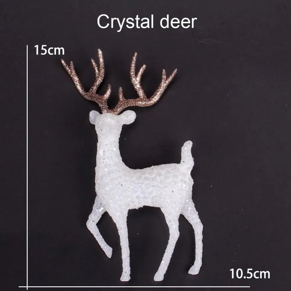 Gold Deer Statue Reindeer Figurines Plastic Elk Sculpture Living Room Luxury Home Christmas Decoration Tabletop Ornaments Peaceful Pleasures Health and Wellness