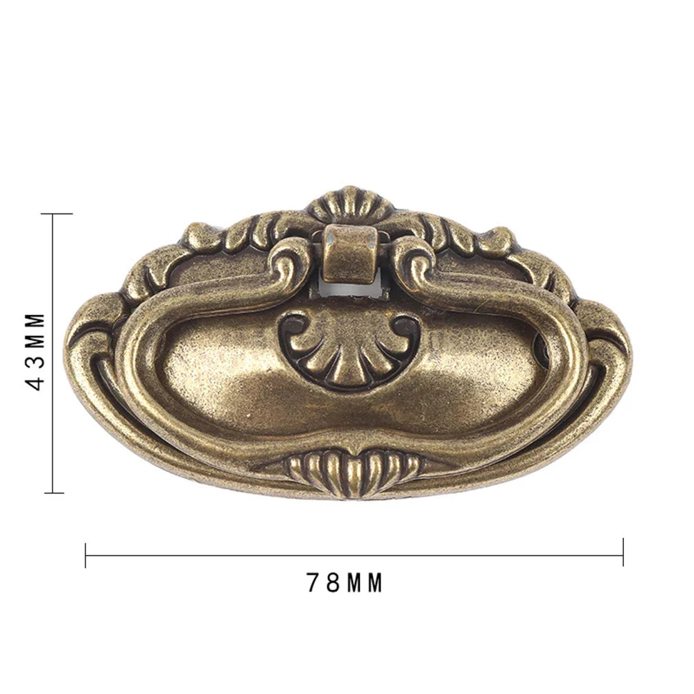 5-Pack Retro Bronze Cabinet Drawer Handles – Zinc Alloy Knobs