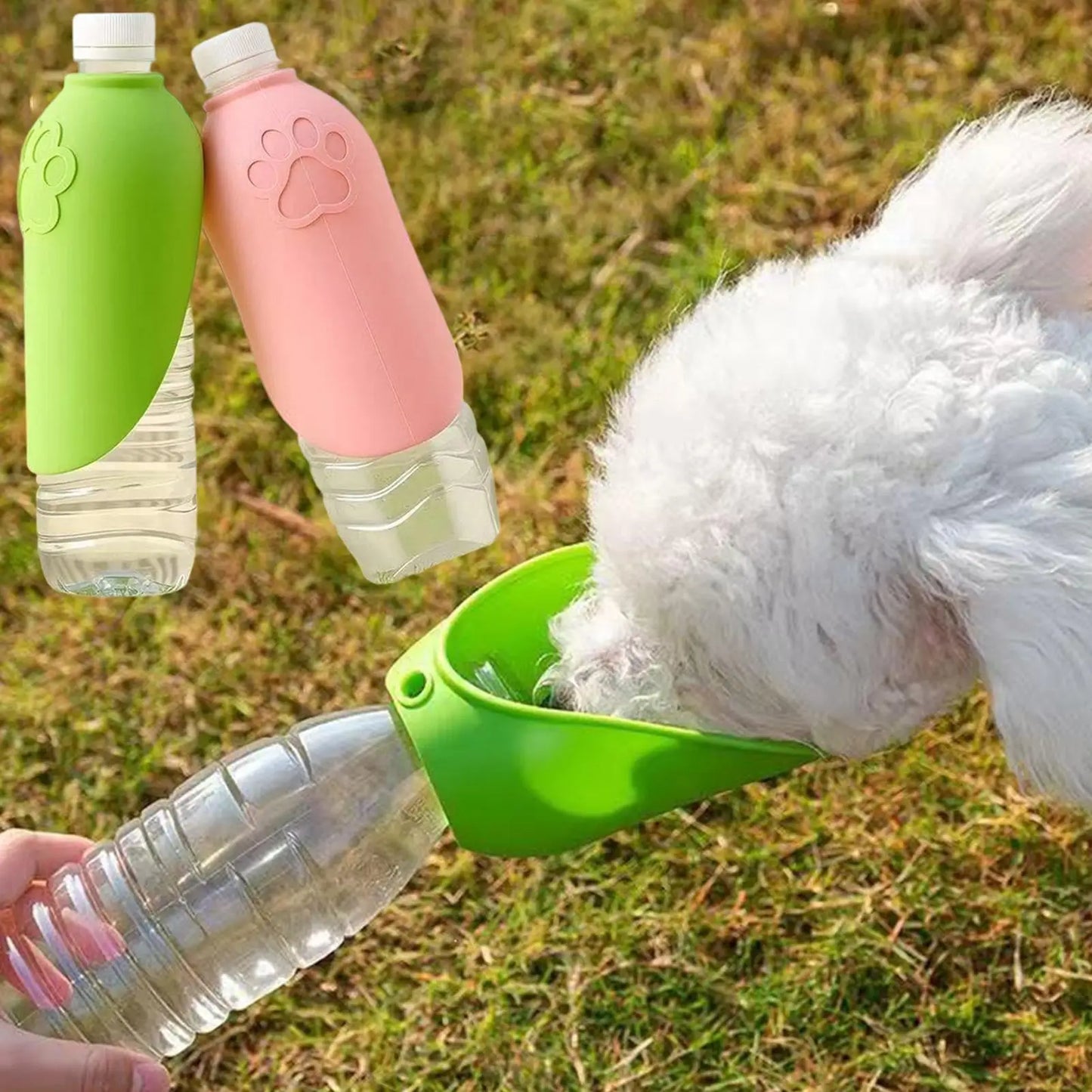 2-Pack Portable Foldable Pet Water Bottle for Travel & Hiking