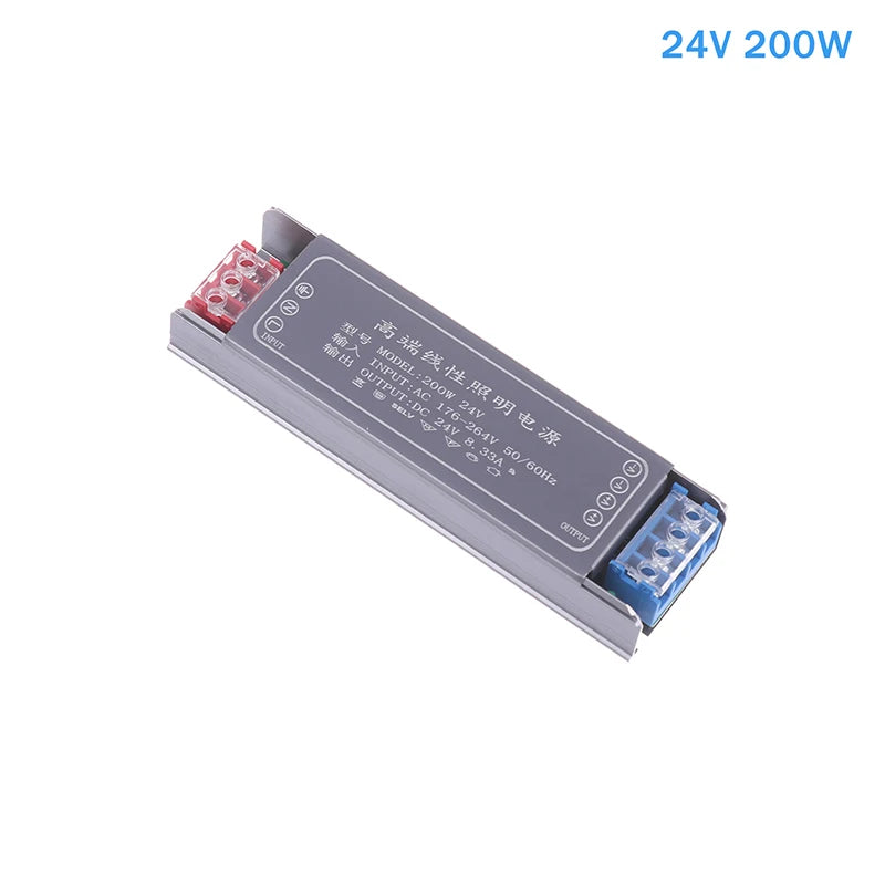 New DC 12V 24V Switching Power Supply -264V LED Light Driver Power Adapter 100W 200W 300W Mute Lighting Peaceful Pleasures Health and Wellness 24V 200W