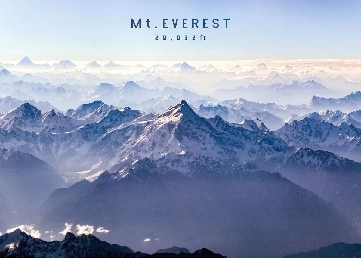 Mount Everest Panoramic Canvas Wall Art | Mountain Print