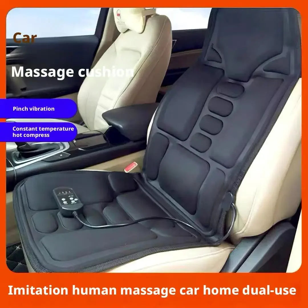 Car Home Massage Cushion Heated Vibration Full Body Multifunctional Massager for Neck Shoulder Waist Hip Car Seat Chair Pad Peaceful Pleasures Health and Wellness