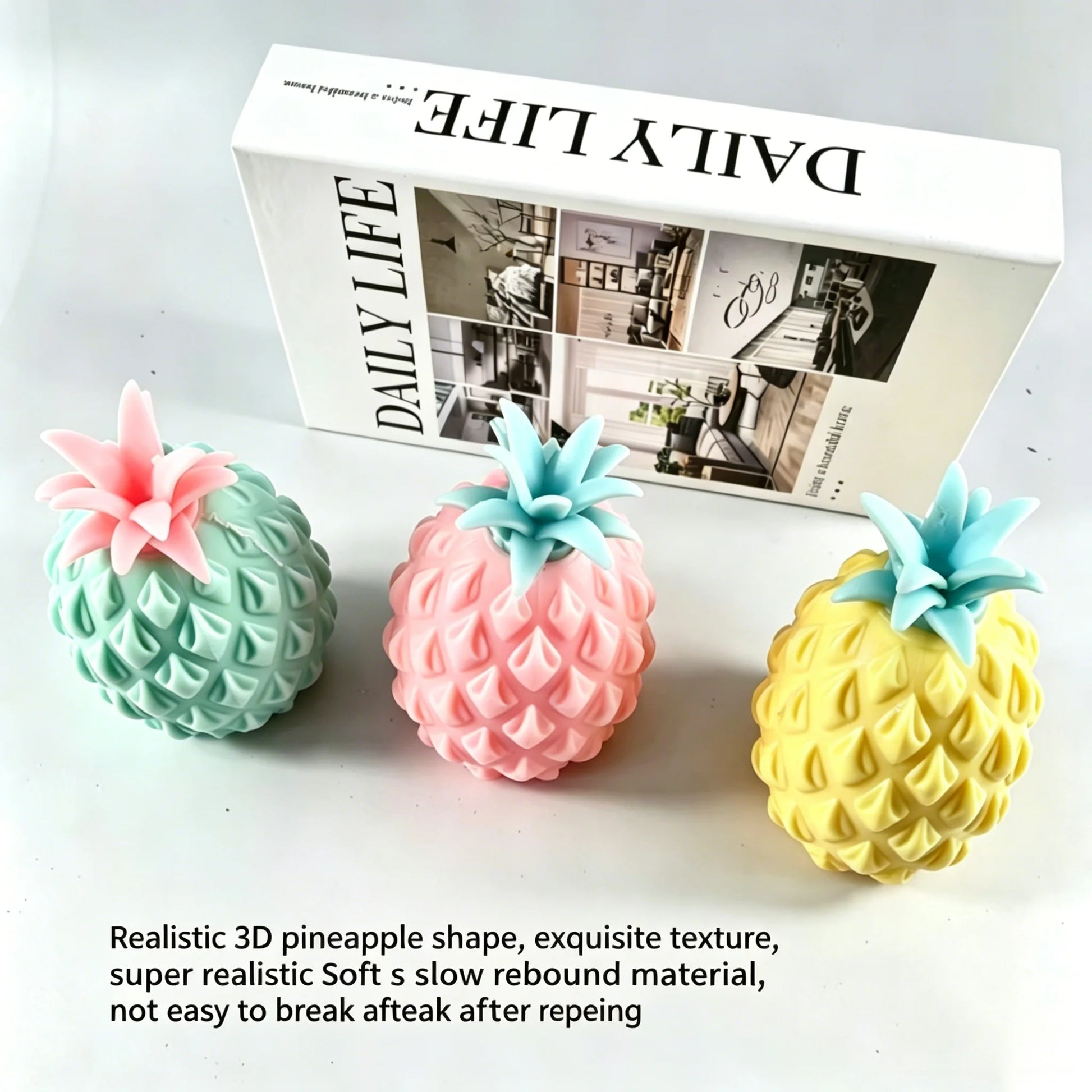 Pineapple Stress Relief Ball Soft Squeeze Toys Water Feeling Squishy Sensory Toys Water Beads Squeeze Fidget Toy Anti Anxiety Peaceful Pleasures Health and Wellness
