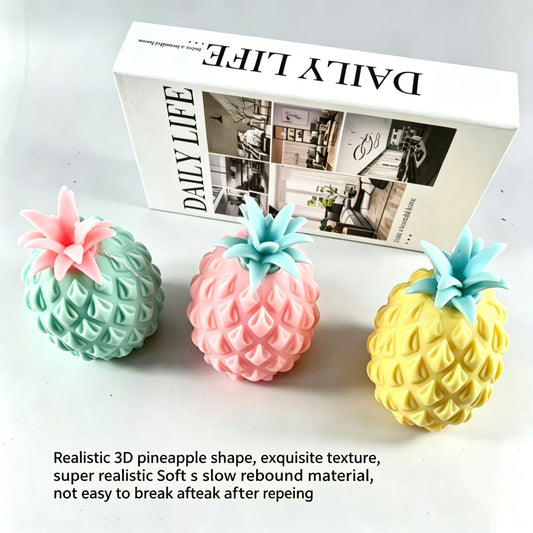 Pineapple Stress Relief Ball Soft Squeeze Toys Water Feeling Squishy Sensory Toys Water Beads Squeeze Fidget Toy Anti Anxiety Peaceful Pleasures Health and Wellness