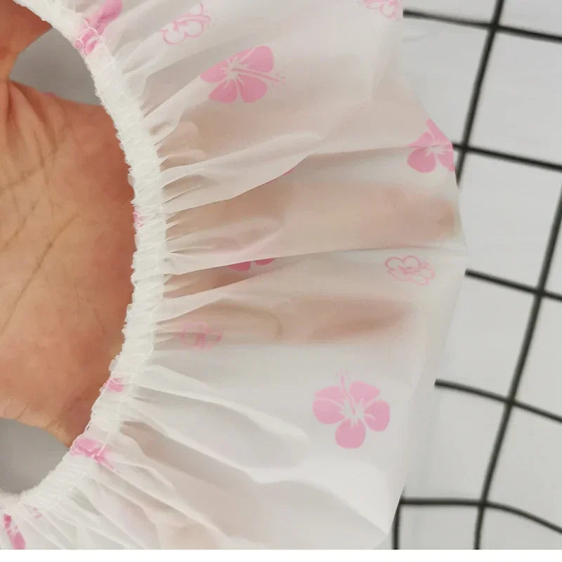Thickened Waterproof Transparent Shower Cap, Bathroom Bathing Hat, Hair Dyeing Cap, Salon Coloring Cover Protector Peaceful Pleasures Health and Wellness