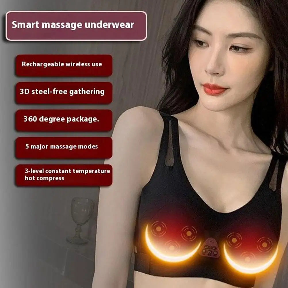 Underwear Massager Electric Breast Enhancement Bra Wireless Massager Underwear Breast Augmentation Lazy Breast Enhancement Peaceful Pleasures Health and Wellness